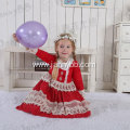 baby girl snowflake red lace princess dresses